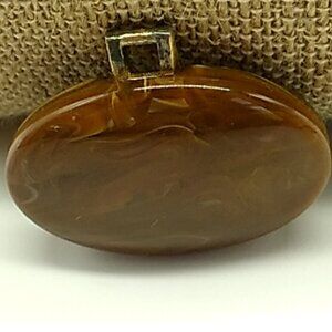 Vintage Avon Polished Resin Oval Pendant